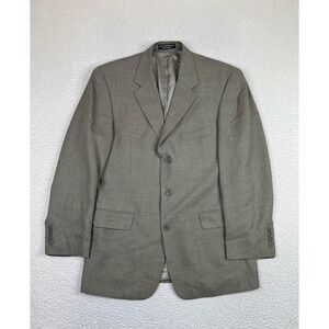 Alfani Blazer Mens 40R Gray 3 Button Single Breasted Jacket Lined Notch Lapel
